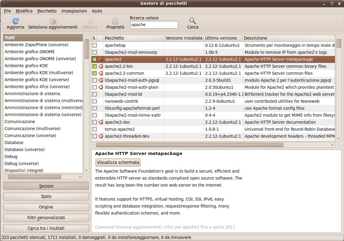 Installare LAMP (Linux, Apache, MySql, Php) in ubuntu 9.10 – Per principianti